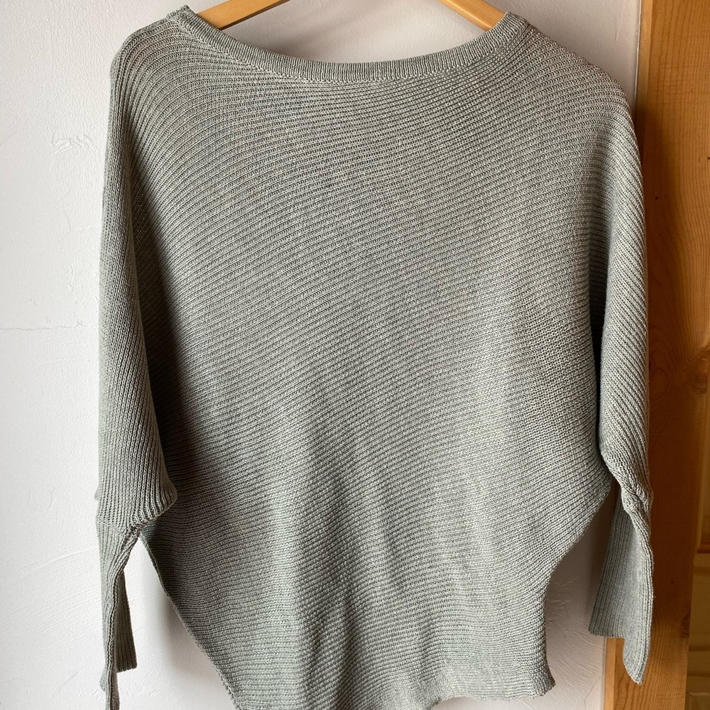 Elegant Gray Women's Asymmetrical Sweater